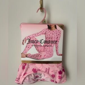 Viral Juicy Couture Pink Cherry Print Seamless Set